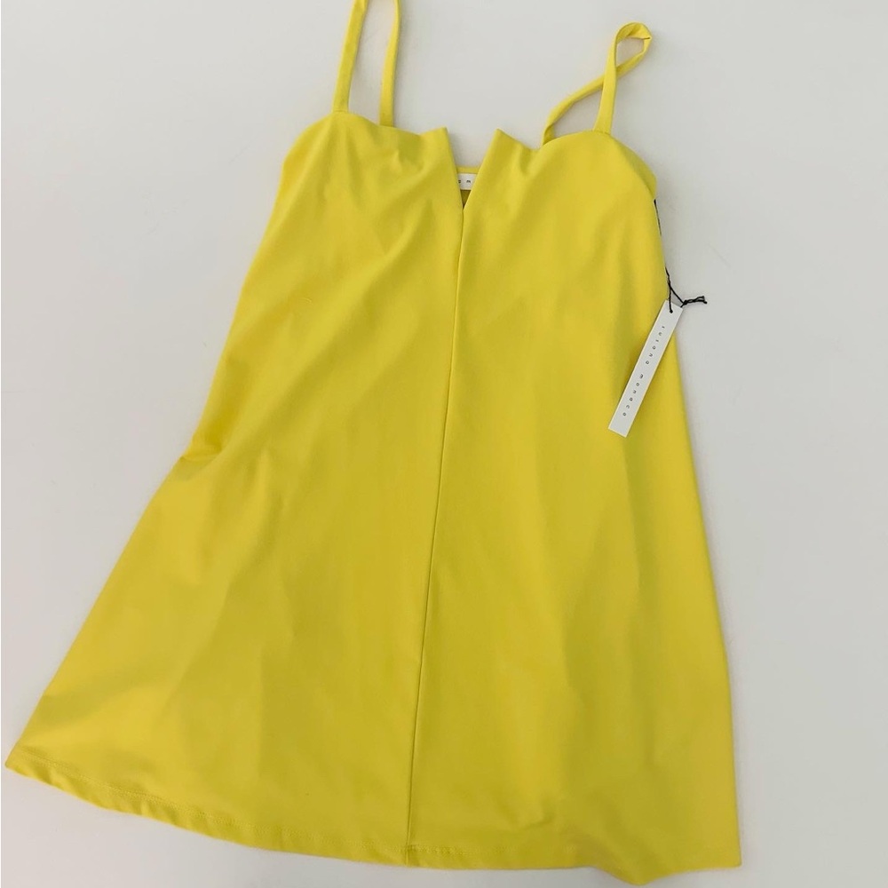 NWT Susan Monaco v- wire Yellow Strappy Dress